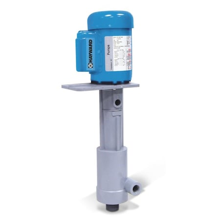 Hayward Flow Control Vertical Centrifugal Chemical Pump, 45 GPM, CPVC, 3/4-HP, 3-PH 1S4HX0008